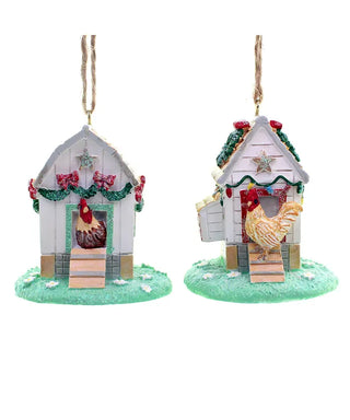 Kurt Adler Christmas Ornament Chicken Coop Ornament