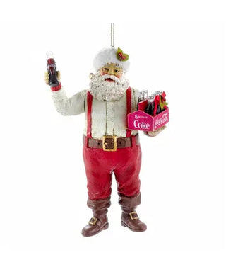 Kurt Adler Christmas Ornaments Coca Cola Santa Ornament