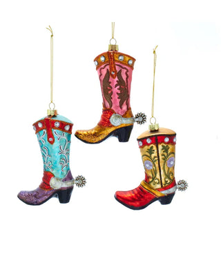Kurt Adler Christmas Ornament Glass Boot Ornament