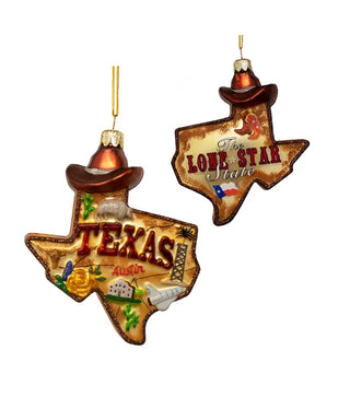 Kurt Adler Christmas Ornament Glass Texas Ornament