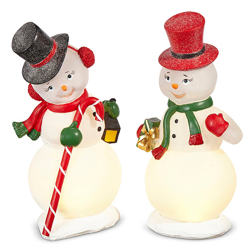 Lighted Vintage Snowman