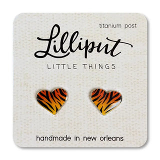Lilliput Little Things Earrings Tiger Stripe Heart Earrings