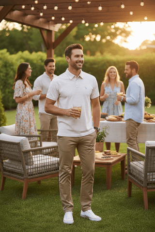 Local Boy Men's Tops Edisto Peach Polo