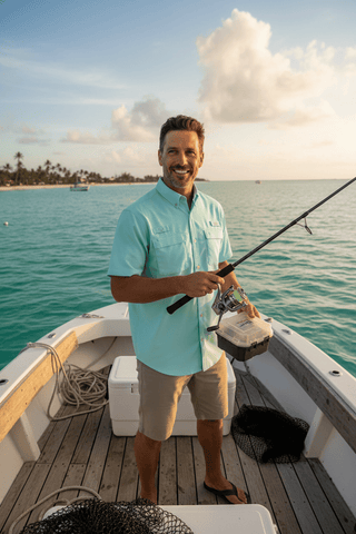 Local Boy Men's Tops Mint Low Country Button Down Top