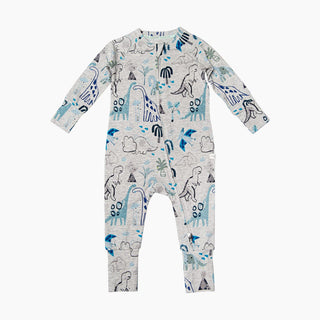 LouLou Lollipop Baby Footies Tencel Sleeper-Dinosaur