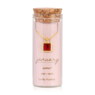 Lucky Feather Necklaces New Birthstone Bottle Necklace