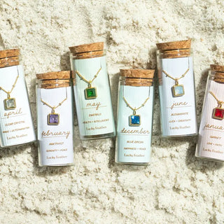 Lucky Feather Necklaces New Birthstone Bottle Necklace