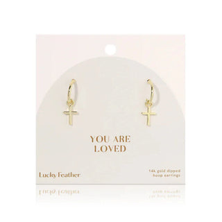 Lucky Feather Women’s Earrings You Are Loved Earrings
