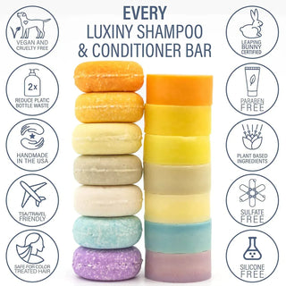Luxiny Women's bath & body Shampoo & Conditioner Bar Set-Citrus Splash