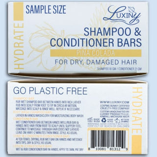 Luxiny Women's bath & body Shampoo & Conditioner Bar Set-Pina Colada