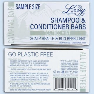 Luxiny Women's bath & body Shampoo & Conditioner Bar Set-Tea Tree Mint