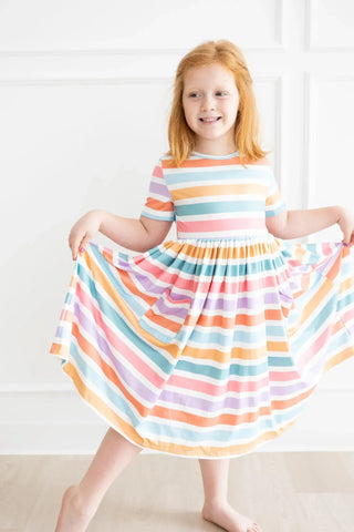 Mila & Rose Kid's Dresses Spring Stripes Pocket Twirl Dress