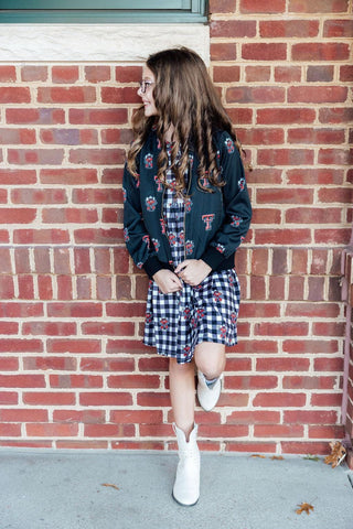 Mila & Rose Kid's Jackets Texas Tech Black Red Raider Satin Jacket