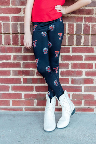 Mila & Rose Kid's Bottoms Texas Tech Leggings