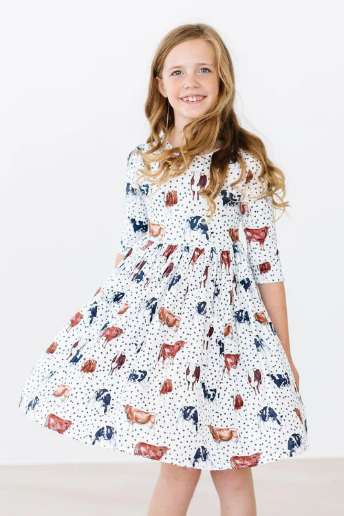 Moo Meadows Pocket Twirl Dress