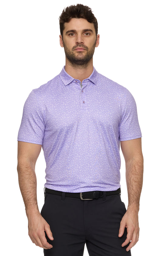 light purple short sleeved shirt