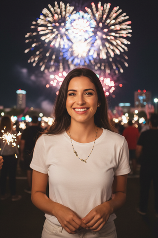 Night fireworks celebration