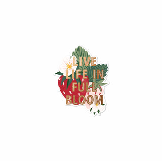 Paper Farm Press Stationary Live life in full bloom Strawberry Decal Stickers