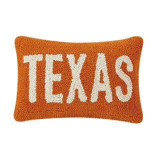 Peking Handicraft Blankets Texas Orange White Hook Pillow