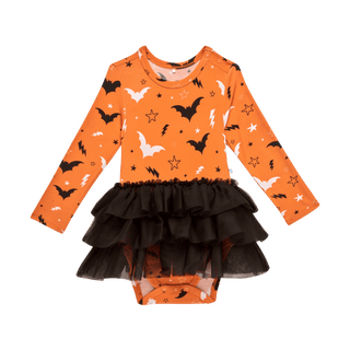 Posh Peanut Children’s Bodysuits Long Sleeve Tulle Skirt Bodysuit-Hendrix