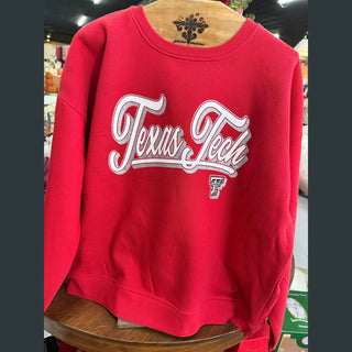 Pressbox Women's Tops Texas Tech Glitter Sweatshirt