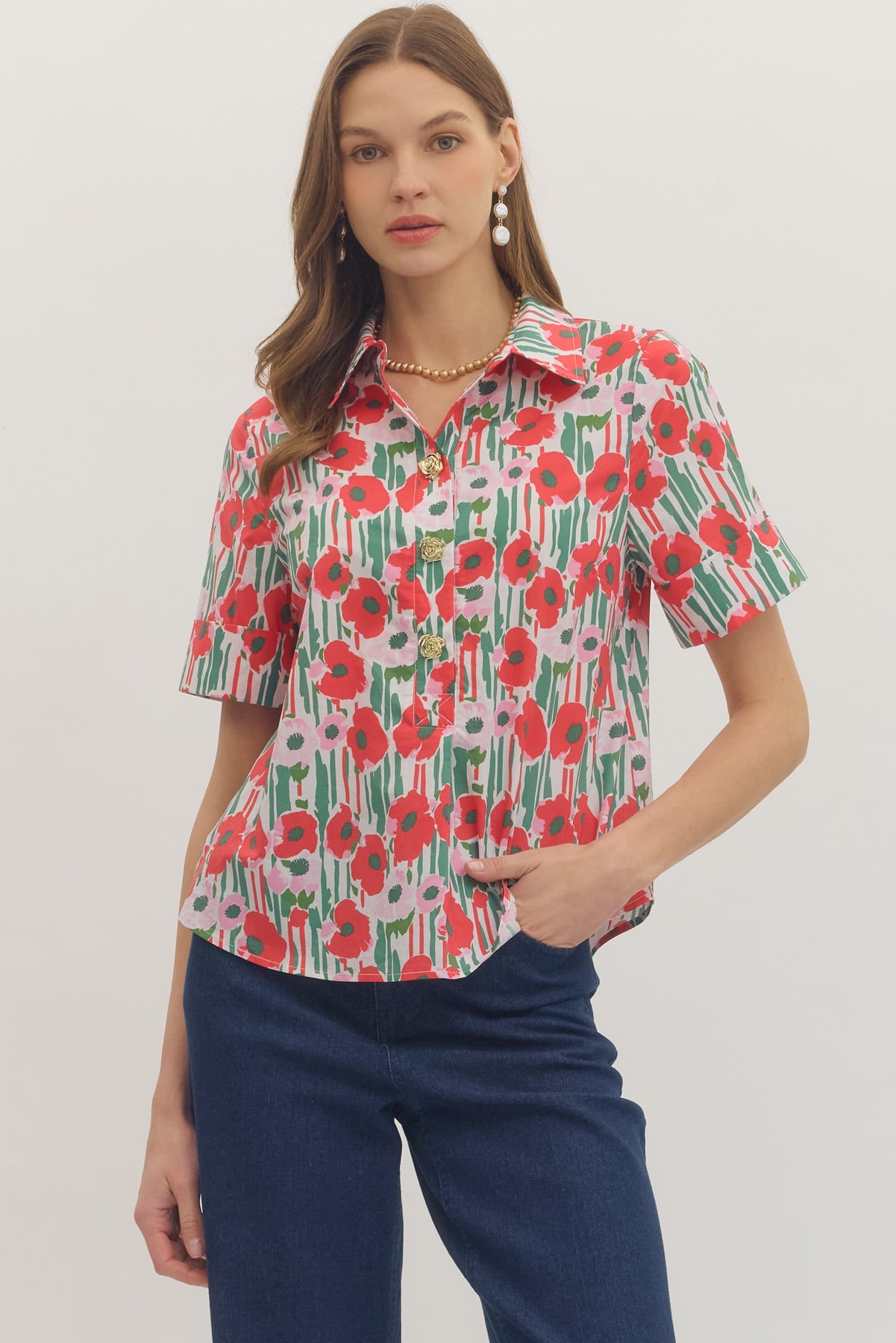 Pretty Poppies Top