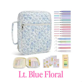 Prickly Pear Bible Cover Blue Floral Quilted Bible Cover