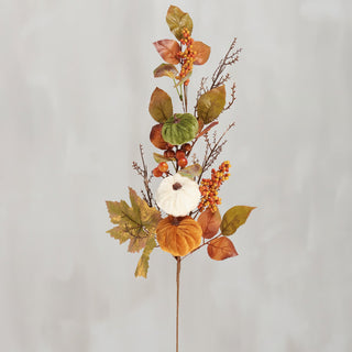 Primitives by Kathy Fall Decor Harvest Pumpkin Floral Pick