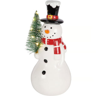 Primitives by Kathy Christmas Decor Lighted Snowman Figure