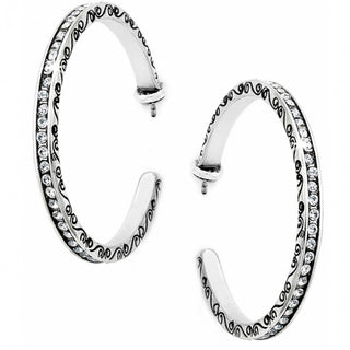 Secret of Love Hoop Post Earrings