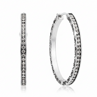 Secret of Love Hoop Post Earrings