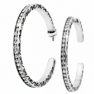 Secret of Love Hoop Post Earrings