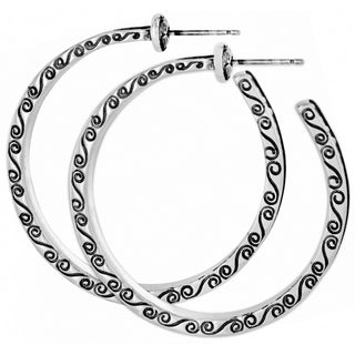 Secret of Love Hoop Post Earrings