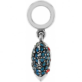Brighton Of The Heartland silver charm with blue crystals and red accents