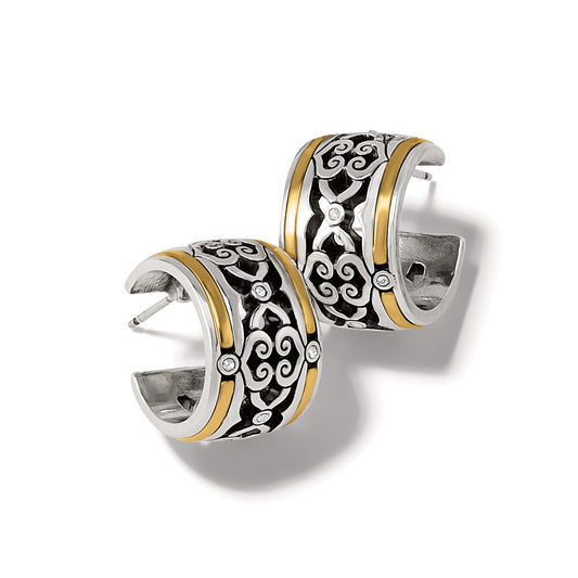 Intrique Soiree Two Tone Hoop Earrings