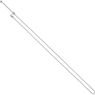 Brighton Vivi Delicate Long Charm Necklace in silver with heart pendant on white background