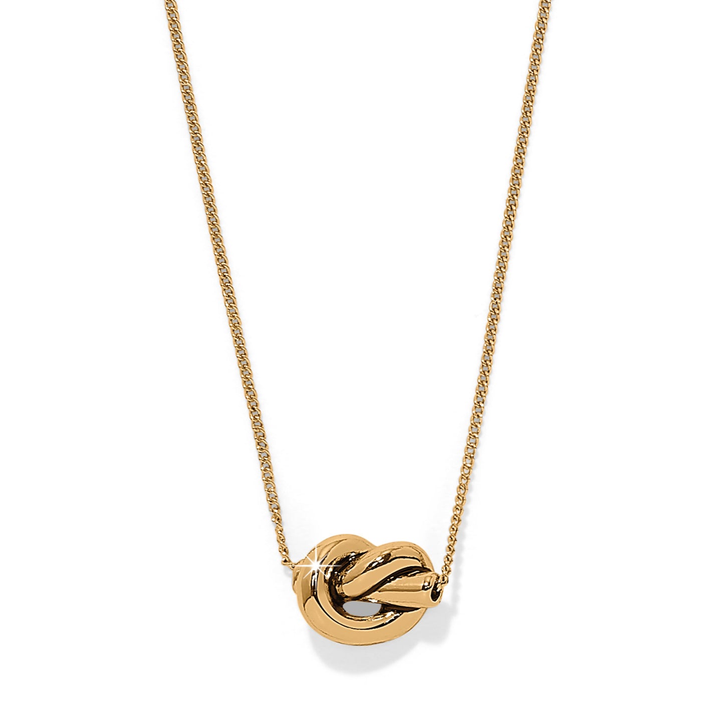 Interlok Gold Single Knot Mini Necklace