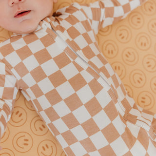 Copper Pearl Zip Up Convertible Footie