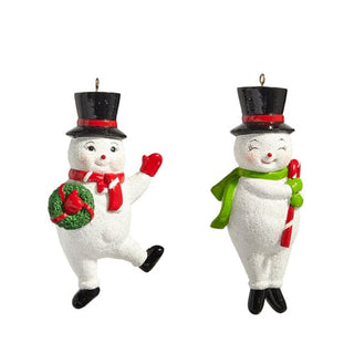 Raz Imports Christmas Ornaments Glittered Snowman Ornament