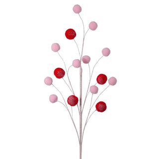 Regency Christmas Picks Glitter Pom Pom Spray