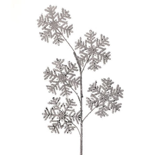 Regency Christmas Picks Glittered Snowflake Spray
