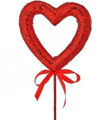 Regency Home Decor Heart Glitter Stem