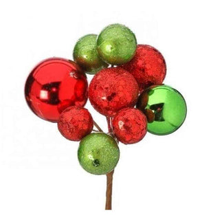 Regency Christmas Picks Red & Green Ball Pick