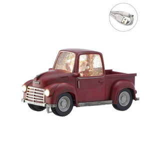 Regency Christmas Decor Santa in Truck Water Globe