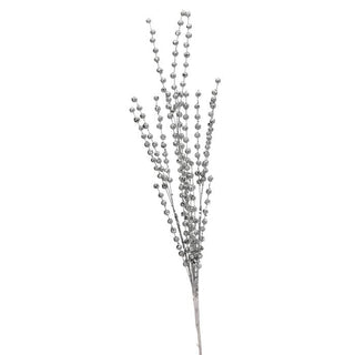 Regency Christmas Picks Silver Glitter Ball Spray