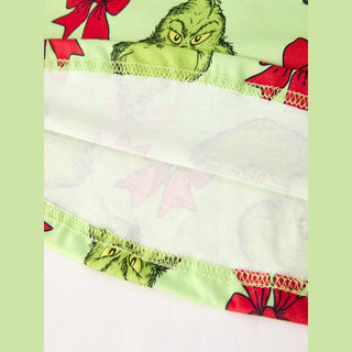 Rylee Faith Designs Kid's Dresses Christmas Bow Character Print Girls Dress
