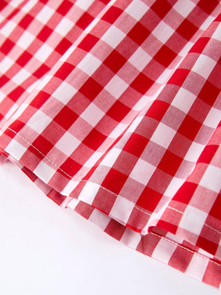 Rylee Faith Designs Children's dresses Summer Plaid Smocked Ruffle Girl Dress