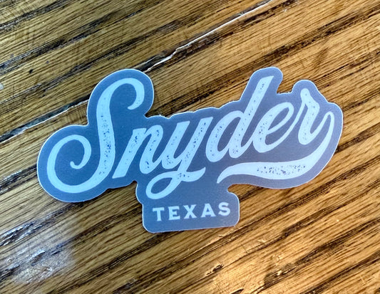 sticker with snyder texas 