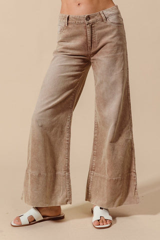 So Me Women's Bottoms Wide Leg Corduroy Pants
