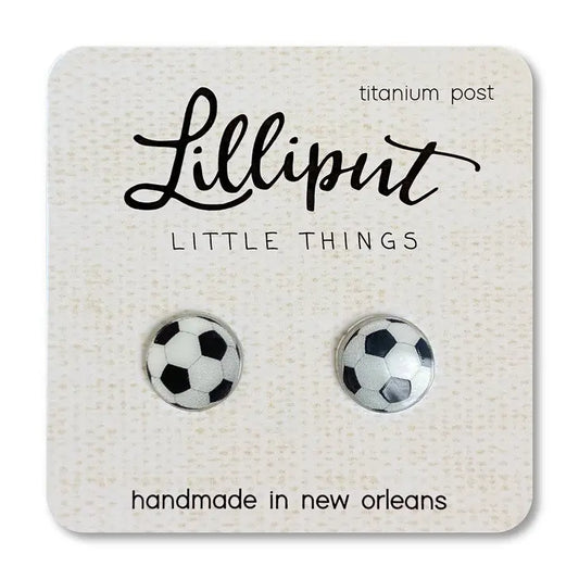 soccer ball earrings